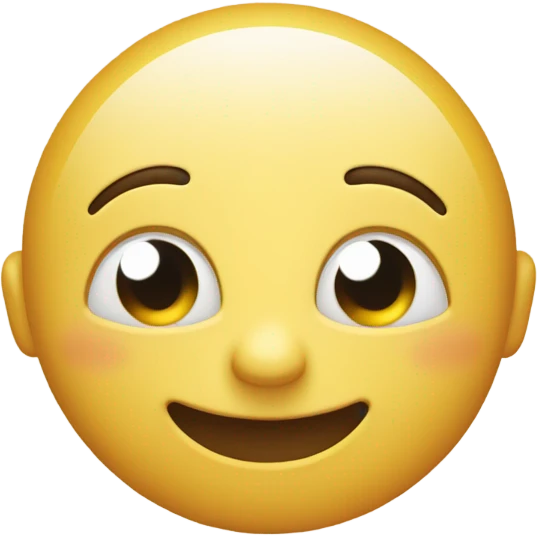 Emoji smiling looking down eyes closed with hand up emoji
