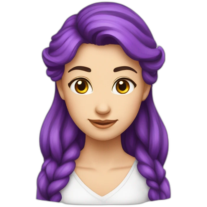 Фиолетовая русалка с лицом льва emoji