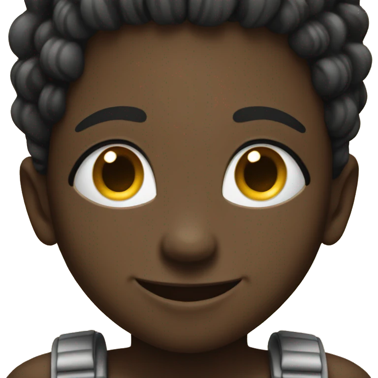 black skin Cute smile  emoji