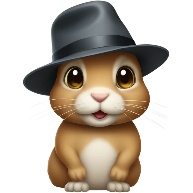 rabbit with a fadora emoji