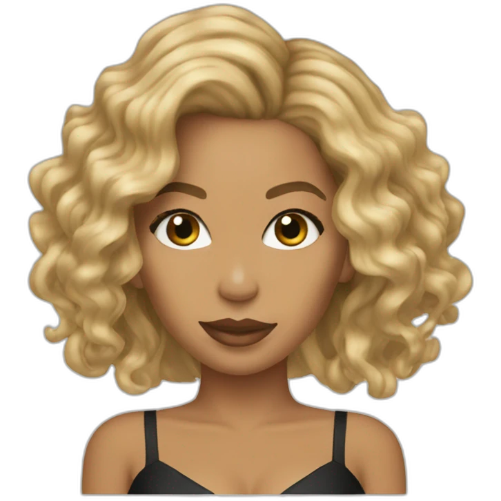 beyonce with blonde haur emoji