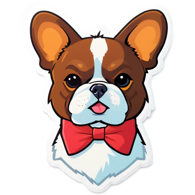 Dig wearing a bow tie emoji