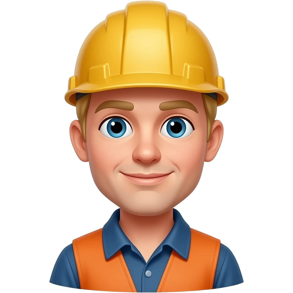 blonde haired construction worker building emoji