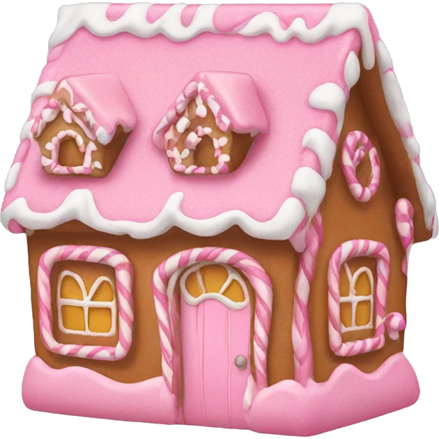 Pink gingerbread house  emoji