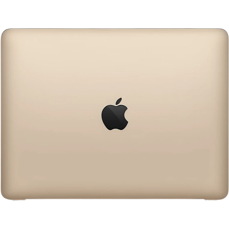 light beige MacBook, modern minimalism, no emojis or faces, iOS style emoji