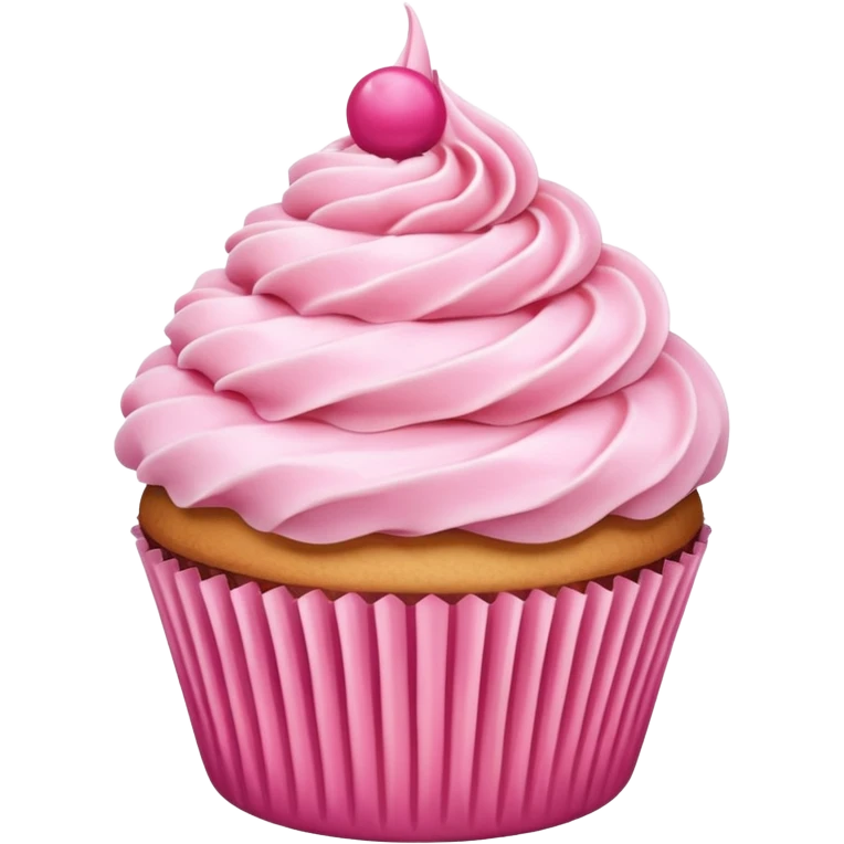 Cupcake with pink icing emoji