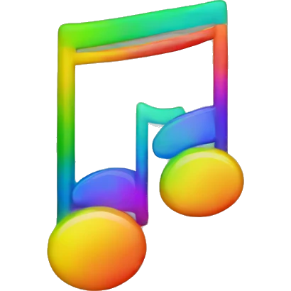 music note rainbow emoji