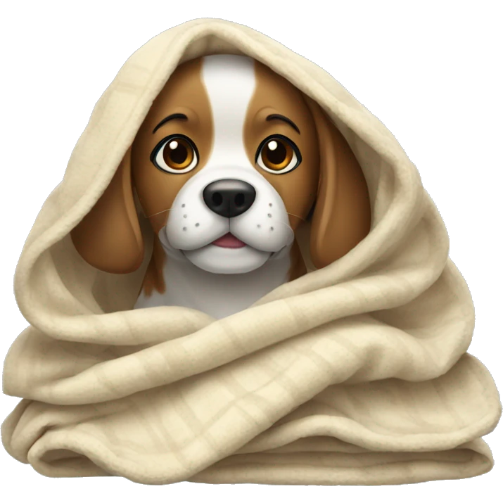 Dog whit blanket emoji