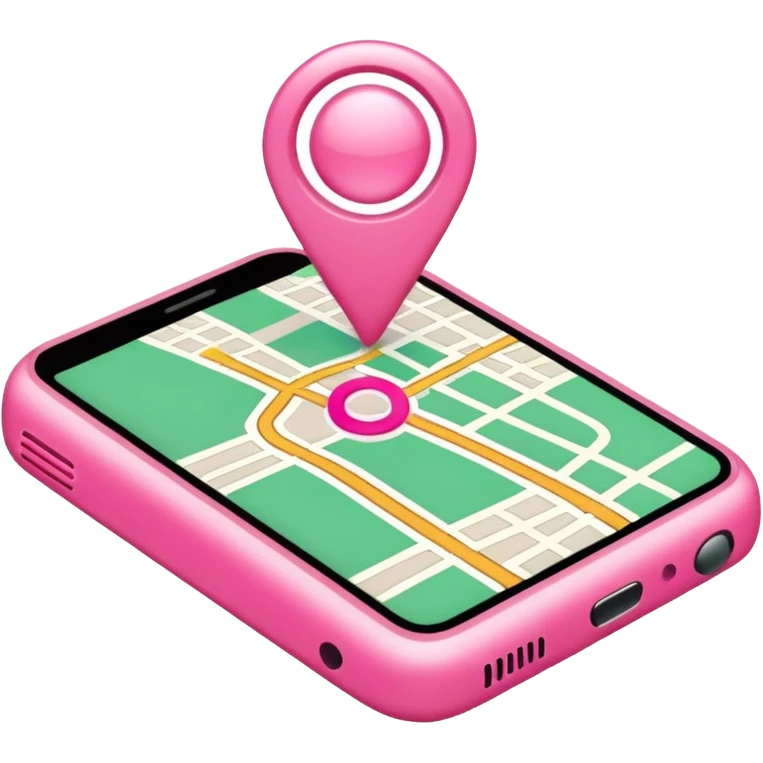 pink big gps map lines emoji