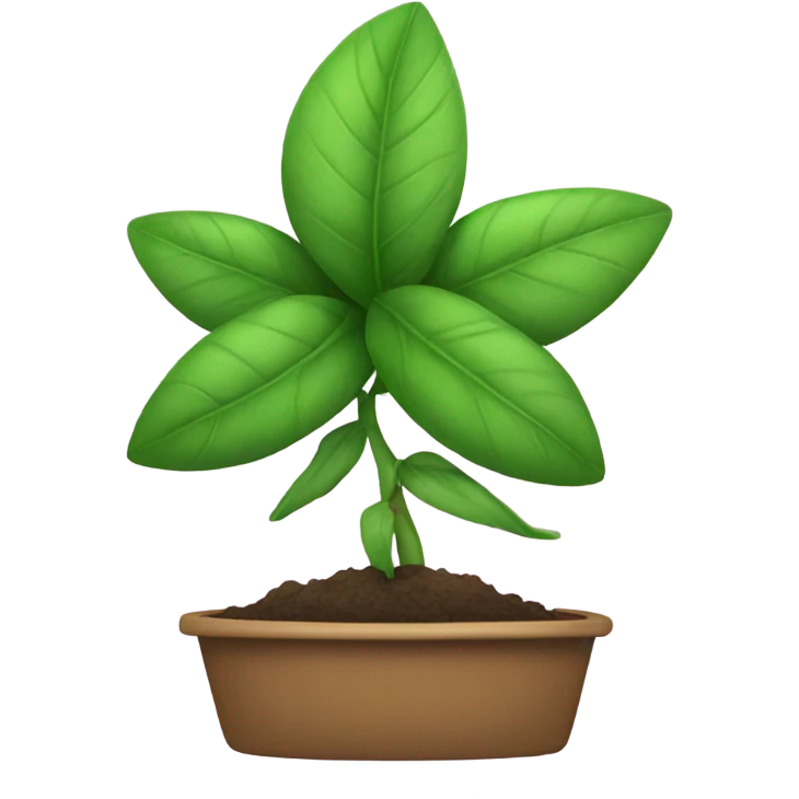 Plant wearing a bow emoji