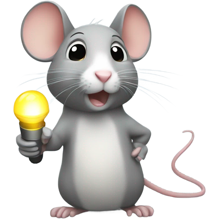 Mice with a flashlight  emoji