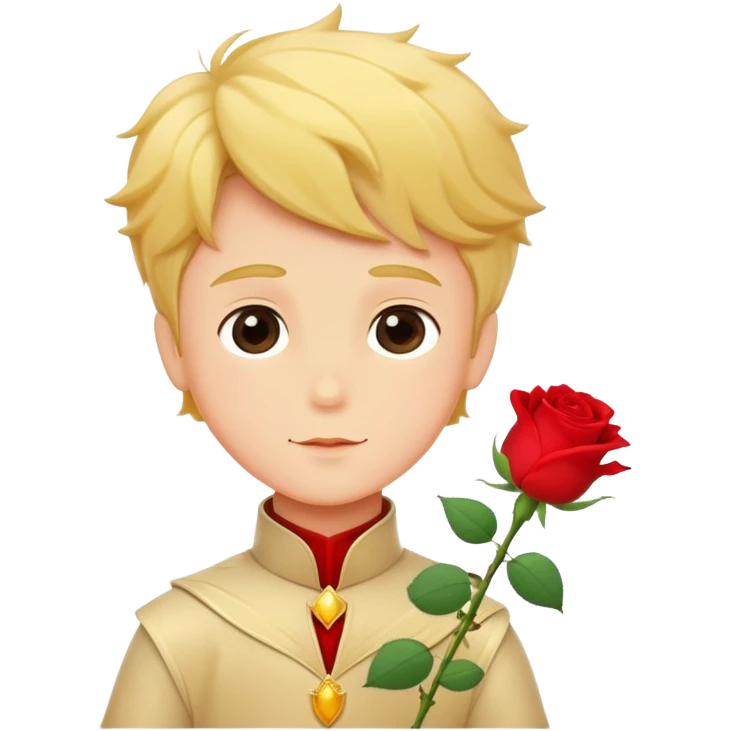 Маленький принц и роза emoji
