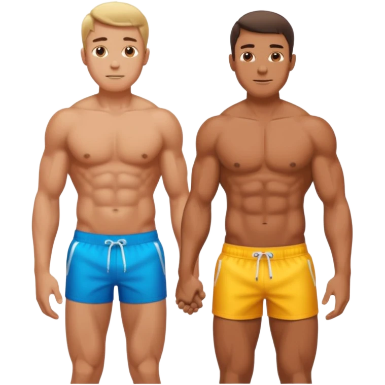 a situation in which one person is pushing the other with his hands behind him emoji