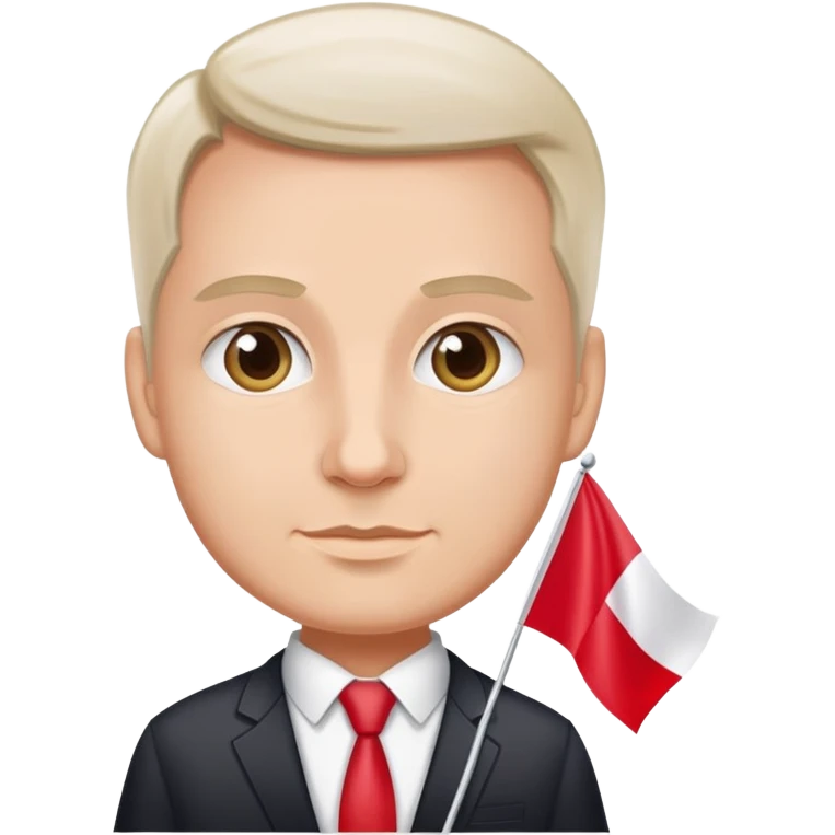 politican holding Polish flag emoji