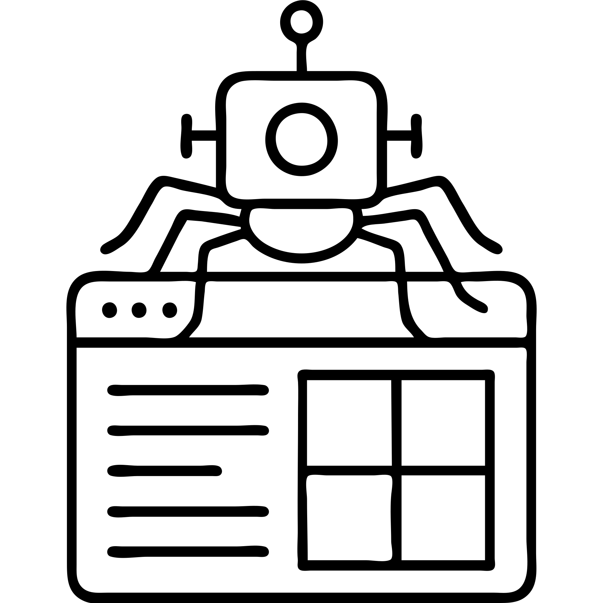 geometric robot with antennae crawling over a web page, outlined style, tech-inspired SEO robot crawler icon emoji