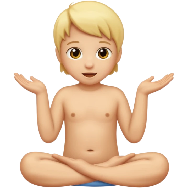 Enfant nue avec emoji