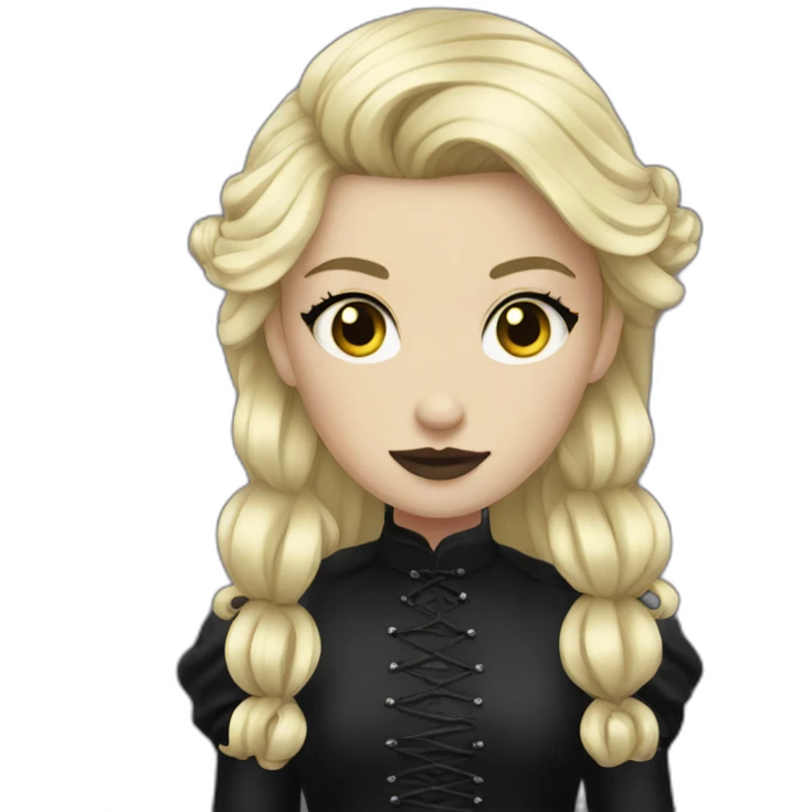 blond goth princess emoji