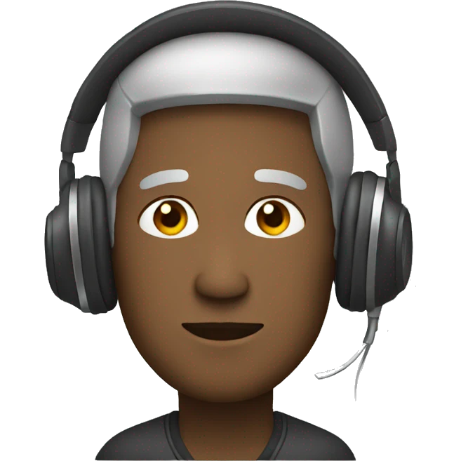 A man wearing headphones  emoji