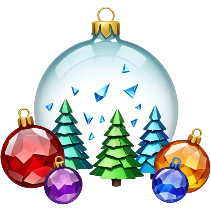 broken Christmas tree balls emoji