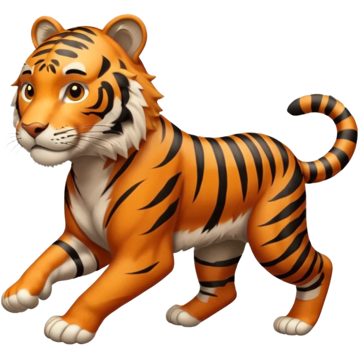 High resolution of a runnig tigar emoji