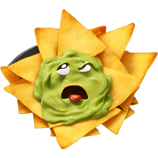 Nachos with guacamole  emoji