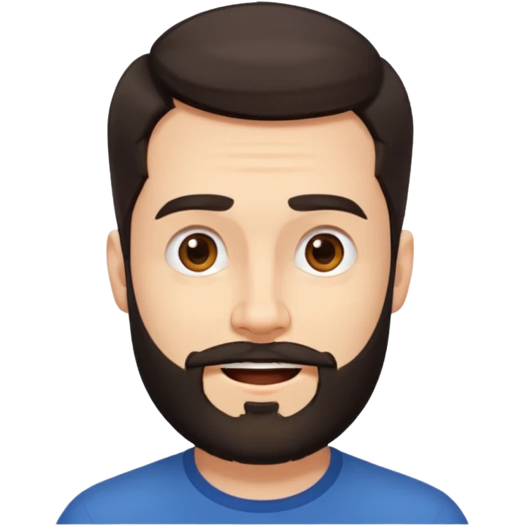 
<emoções>
{{Passar o sentimento de satisfação, de felicidade e leveza}}  
</emoções>

<elementos_visuais>
{{Um homem com barba média, cabelo curto e expressões fortes. De preferencia só um rosto flutuante}}  
</elementos_visuais> emoji