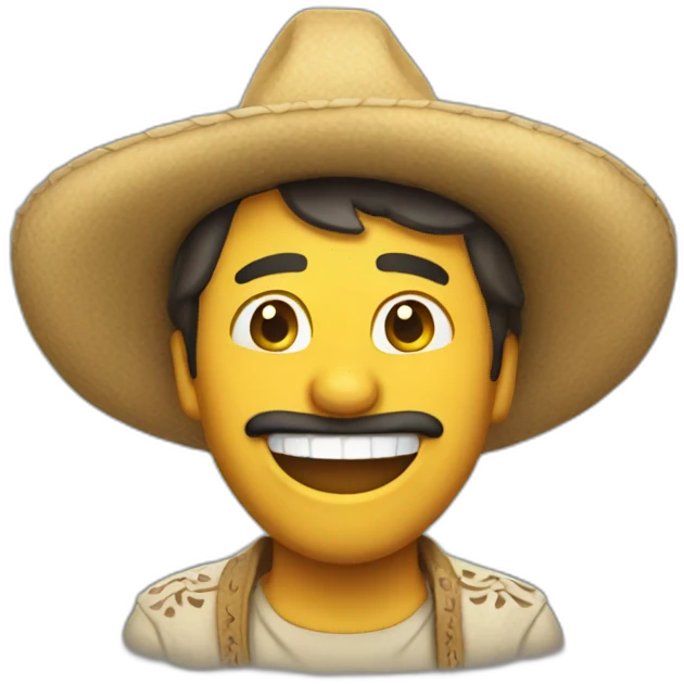 Mexican dude laughing out loud emoji