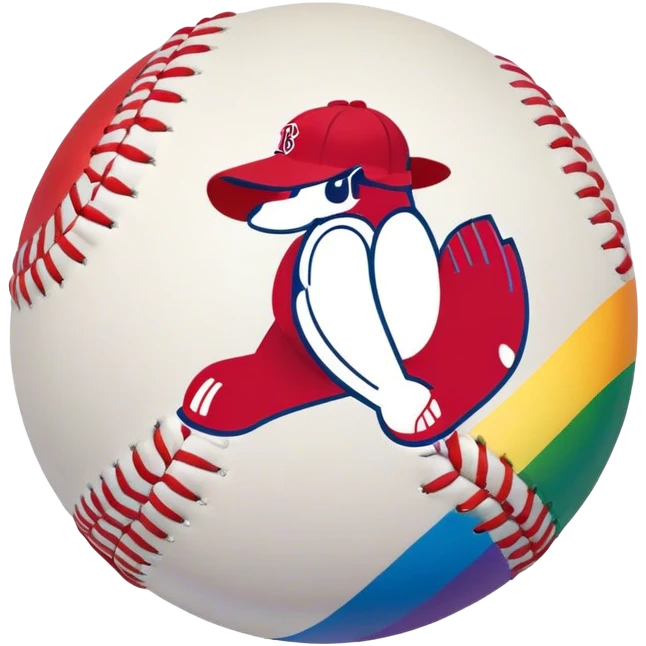 Rainbow Red Sox emoji