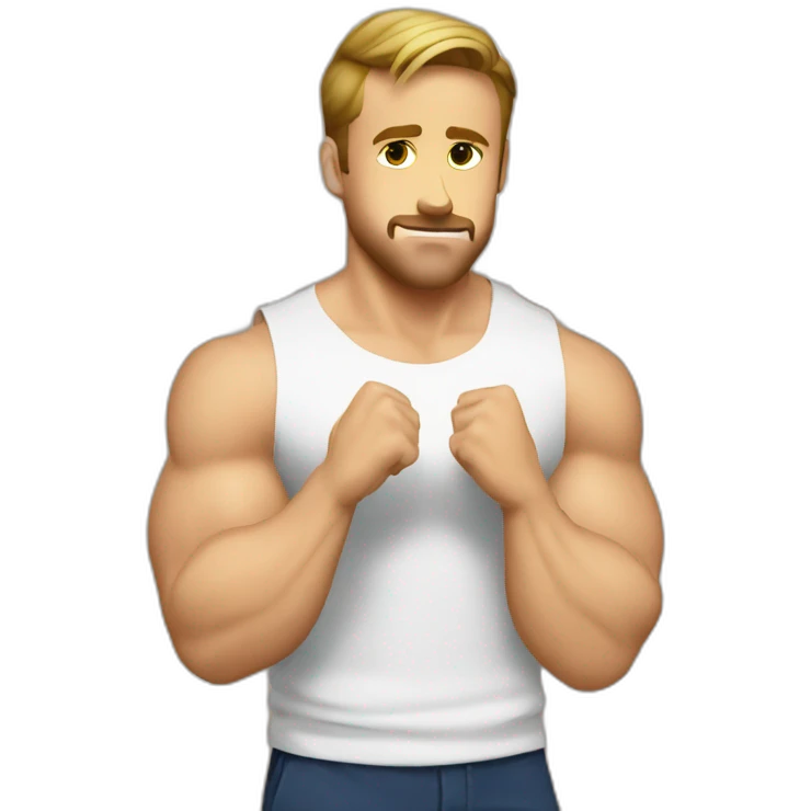 Ryan Gosling flexing his muscles emoji