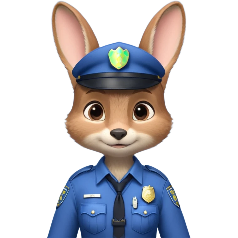 judy hopps with police suit from zootopia, pixar emoji