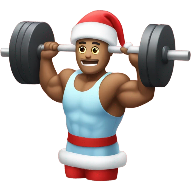 Muscle Christmas weights  emoji