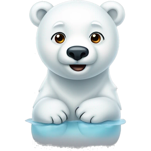 Cute polar bear emoji