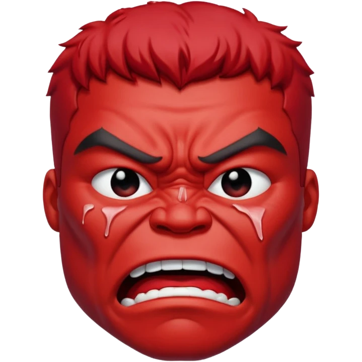 hulk vermelho chorando emoji