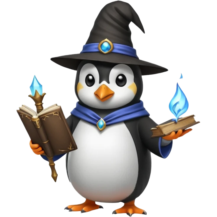 Penguin Wizard emoji