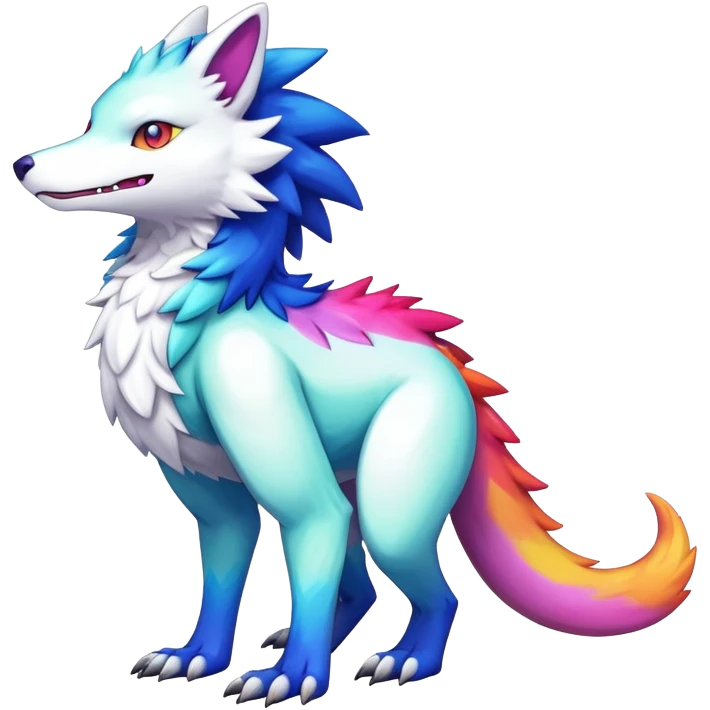  Colorful Shiny Kawaii Sergal FurSona Fakemon Full Body emoji