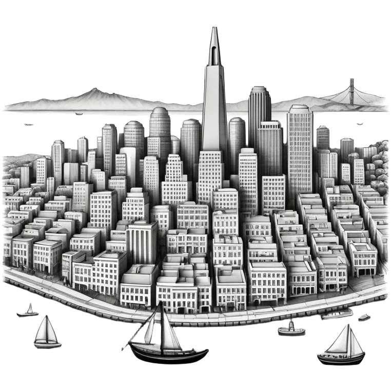 I want a sketch of the city of SF emoji