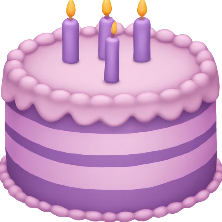 Aestetic light purple birthday cake  emoji