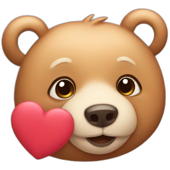 bear with love emoji