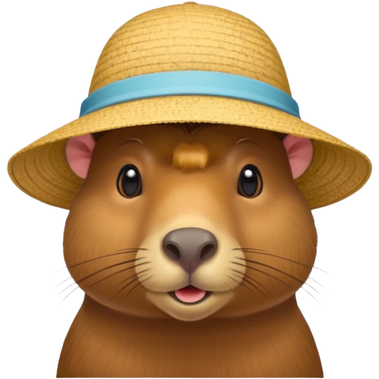 capybara with a sun hat emoji