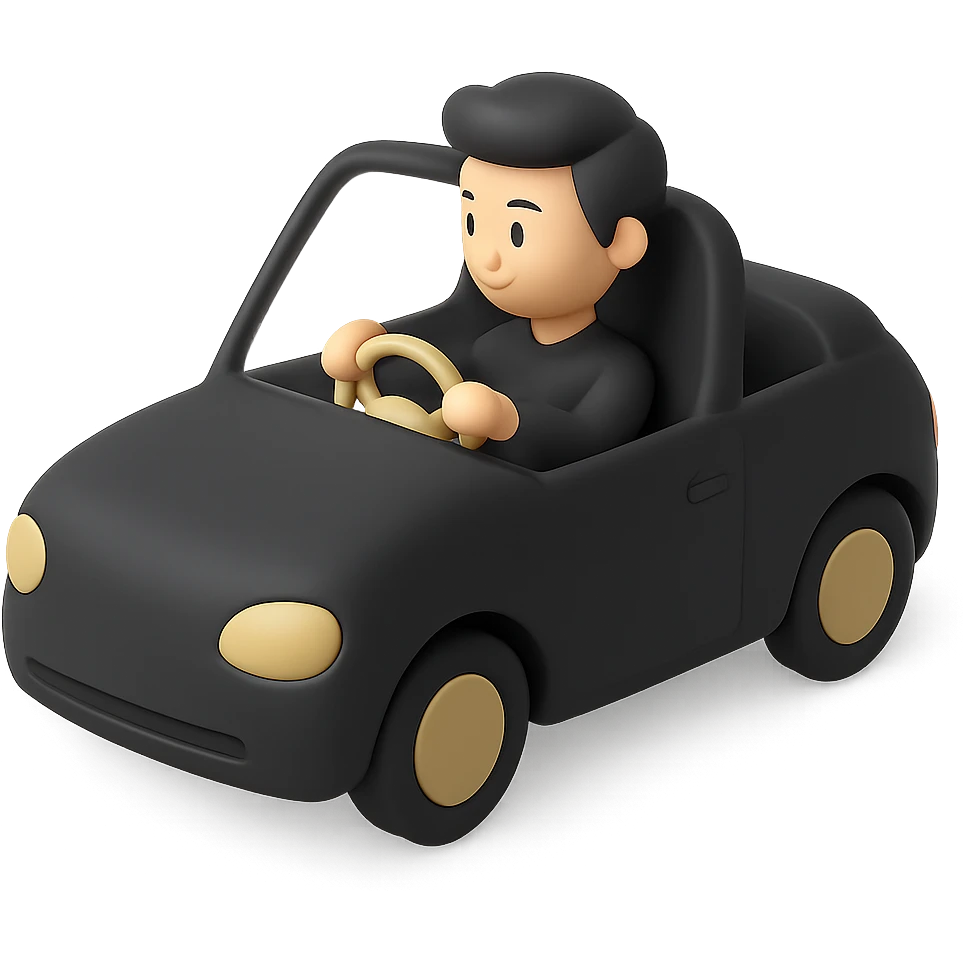 person driving a car emoji