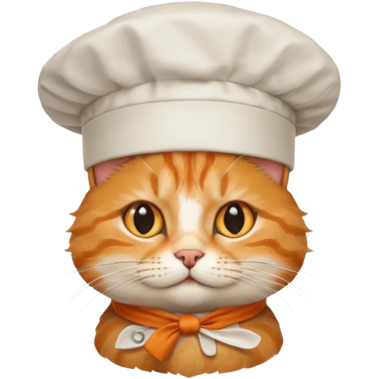 cat head with a chef's hat emoji