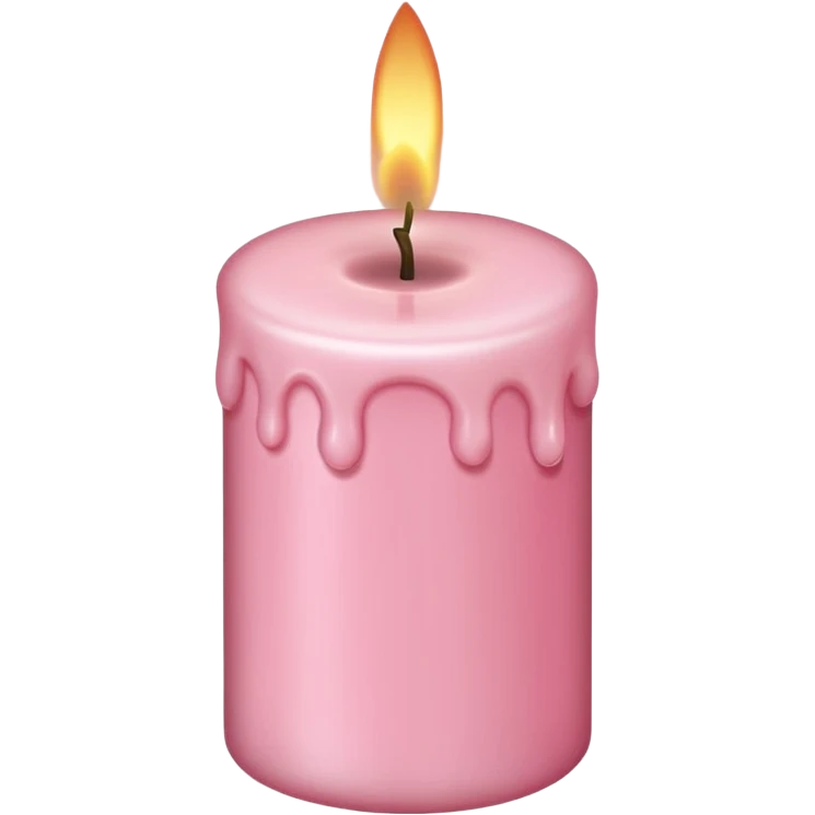 make a candle in girly  light pink tones. emoji