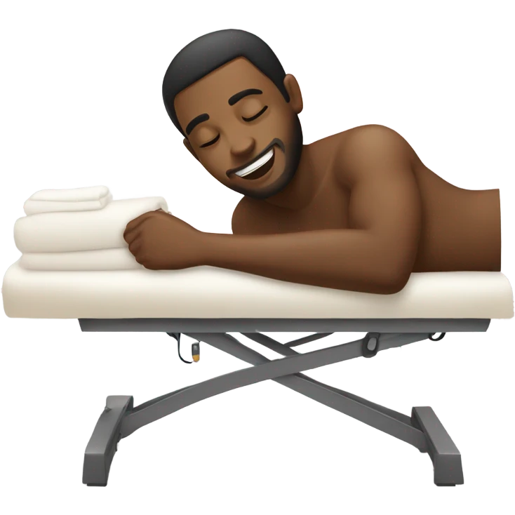 Black man getting massage  emoji