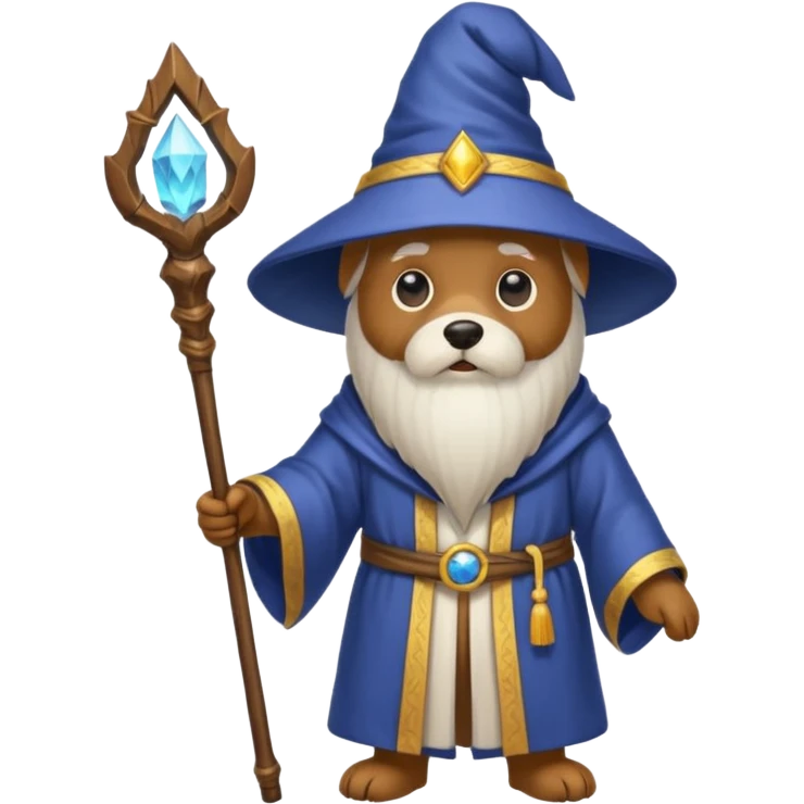 Dog wizard emoji