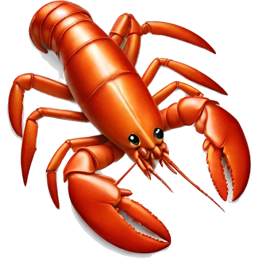 Lobster served on plate emoji