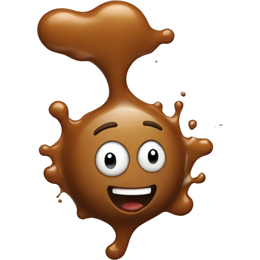 brown splashes in the air  emoji
