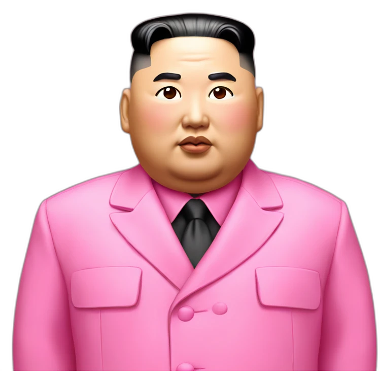 Kim jong un with pink clothes emoji
