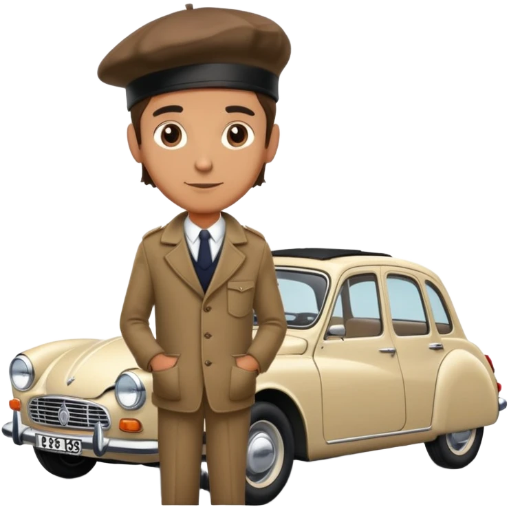 French man with car emoji