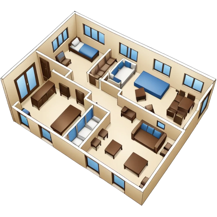 hand draw house plan on paper emoji