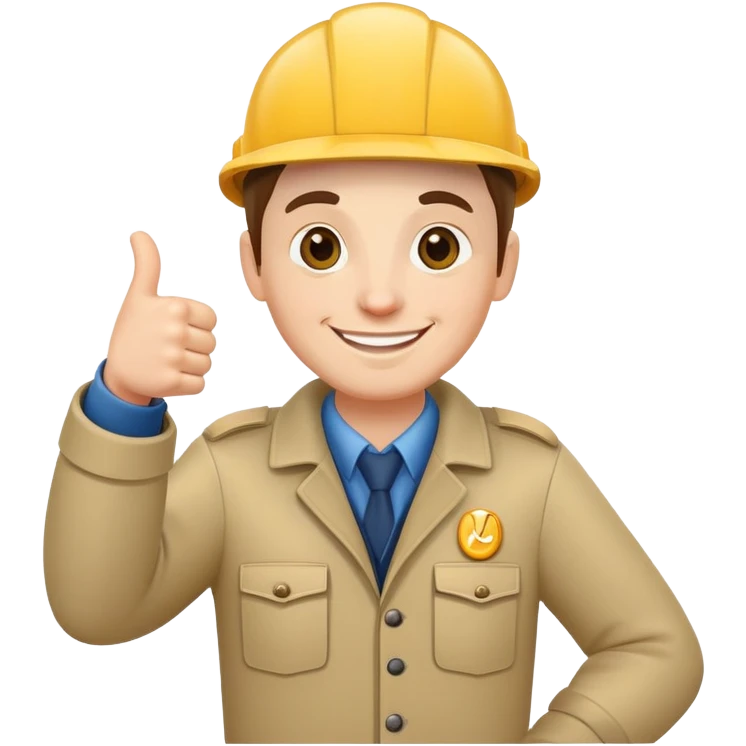 Tour guide with thumbs up indicating available tour emoji